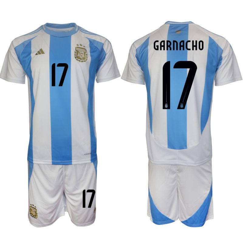 Men 2024-2025 Season Argentina home white 17 Soccer Jersey